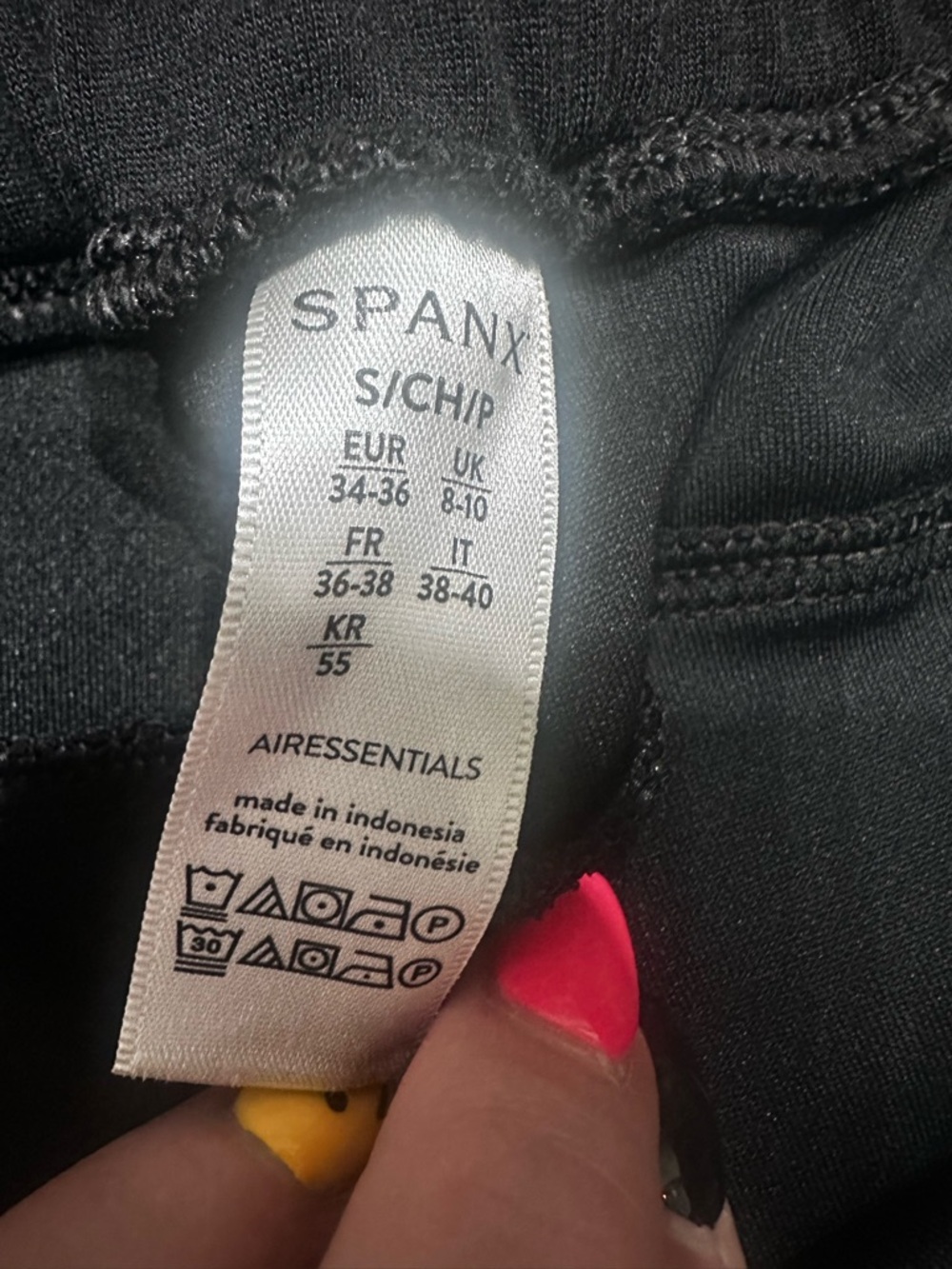SPANX Black Wide-Leg Drawstring Sweatpants - Picture 2 of 2
